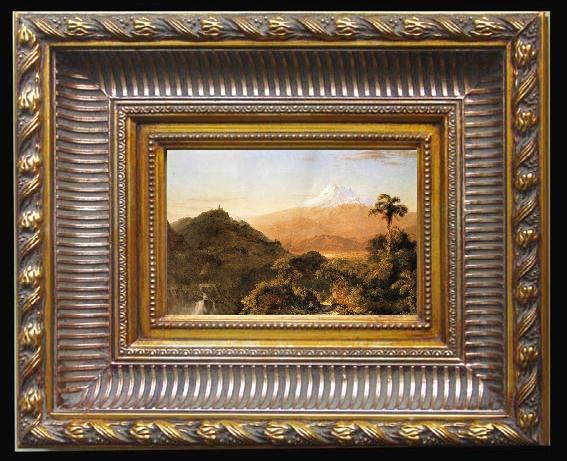 framed  Frederick Edwin Church Sudamerikanische Landschaft, Ta024-3